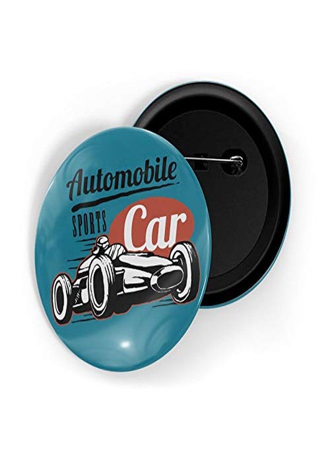 dhcrafts Pin Badges Blue Colour Automobile Sports Car Glossy Finish Design Pack of 1 - Image 1
