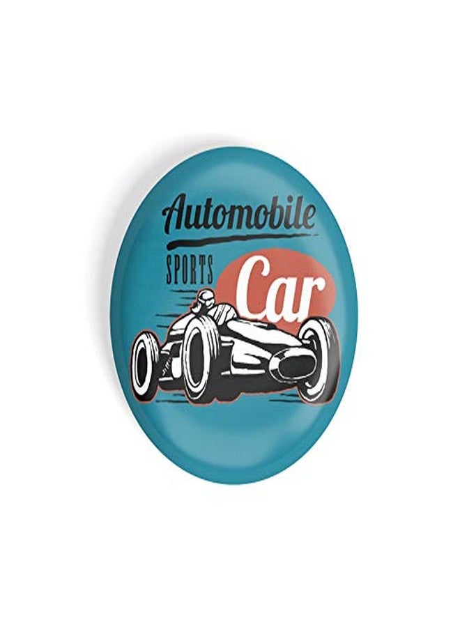 dhcrafts Pin Badges Blue Colour Automobile Sports Car Glossy Finish Design Pack of 1 - Image 3