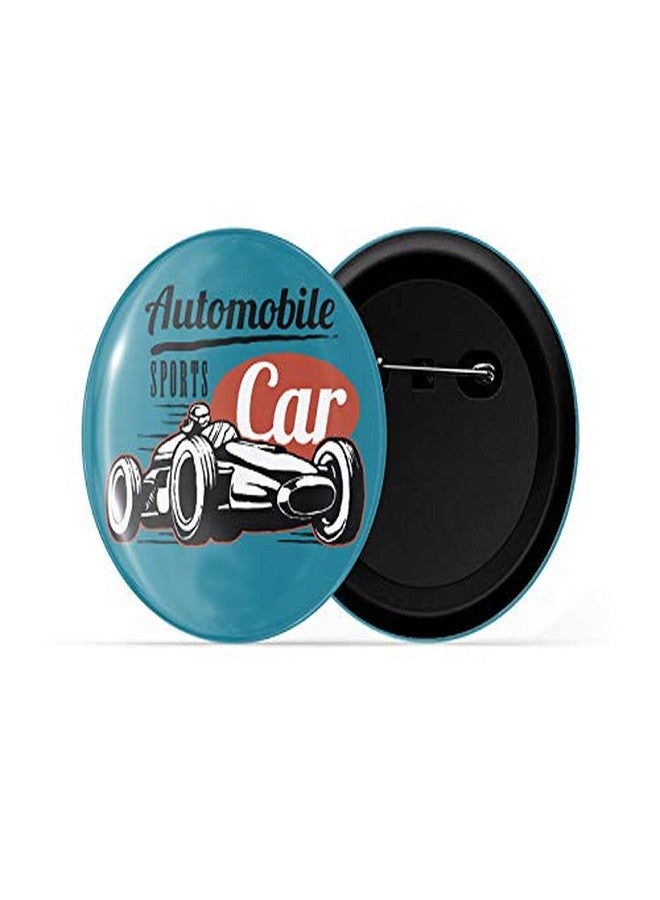dhcrafts Pin Badges Blue Colour Automobile Sports Car Glossy Finish Design Pack of 1 - Image 2