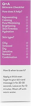 Q+A QA Vitamin ACE Warming Gel Mask An Antioxidant Rich Face Mask Packed with Super Food Ingredients 75ml - Image 2