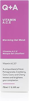 Q+A QA Vitamin ACE Warming Gel Mask An Antioxidant Rich Face Mask Packed with Super Food Ingredients 75ml - Image 3
