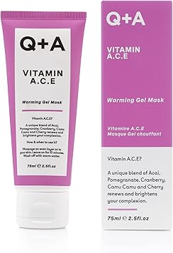 Q+A QA Vitamin ACE Warming Gel Mask An Antioxidant Rich Face Mask Packed with Super Food Ingredients 75ml - Image 1
