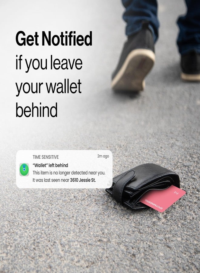 Spotminders. SPOTMINDERS Apple MFi Certified Wallet Tracker Pink - Works With Apple Find My Tracking Card for Wallet Card Rechargeable Tag IP68 Waterproof 0.07in Slim Iphone Item Finder Smartcard for Purse Luggage - Image 5