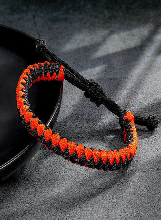 JENDEAR SHINE Paracord Bracelet for Men, Hand Braided Rope Bracelet Waterproof Adjustable, Sailing Surfing Outdoor Hiking - Image 4