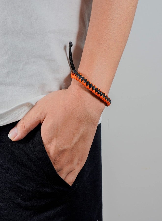 JENDEAR SHINE Paracord Bracelet for Men, Hand Braided Rope Bracelet Waterproof Adjustable, Sailing Surfing Outdoor Hiking - Image 2