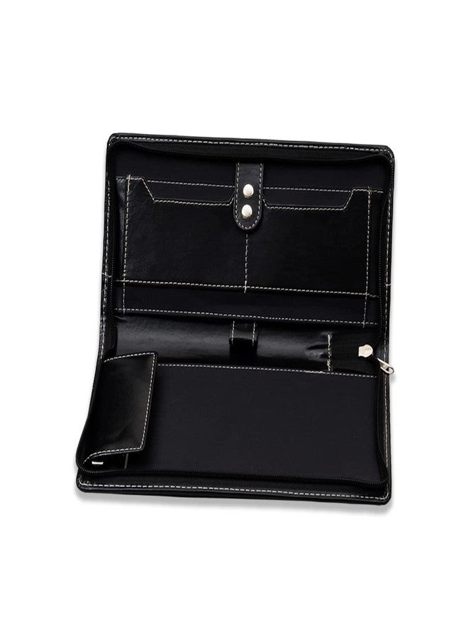 COI Black Expandable File Folder for Documents | Multiple Chequebook Holder | Document/Passport Organizer Easy to Carry for Mom & Dad Set of 2 Chequebook Holder - Image 3