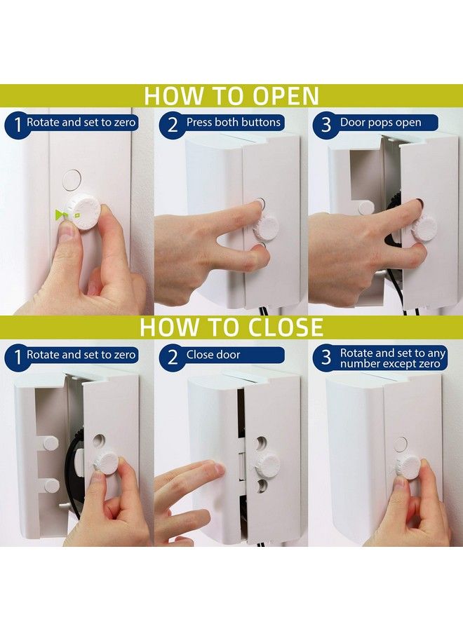Wappa Baby Baby Safety Outlet Cover Box [Patent Pending] Double Lock For Much Better Toddler Proofing Easier Operation Simple 3 Step Install With Included Screws. Provides Extra Space Inside For Plugsadapters - Image 4