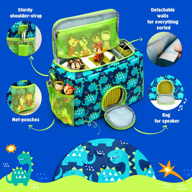 MaidMAX Portable Carrying Case Compatible with Tonies Kids Audio Player Starter Set and Tonies Figures Characters, Carrying Box for Boy Girl, for Tonies Audio Player, Headphones, Charging Station etc - Image 3