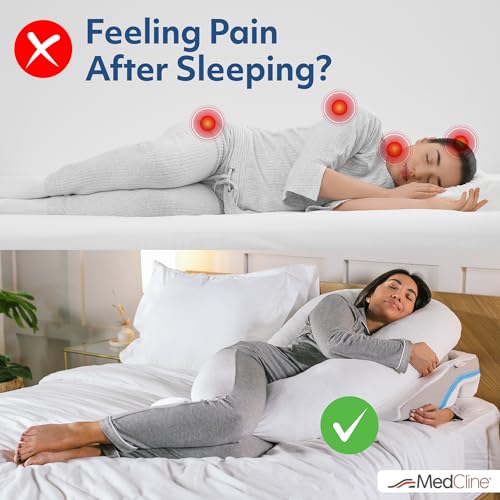 MedCline Shoulder Relief System Bed Wedge Pillow for Shoulder Pain Relief Therapeutic Body Pillow with Insert and Covers Inclined Sleep Position with Arm Pocket SmallMedium for 59 and Under - Image 5