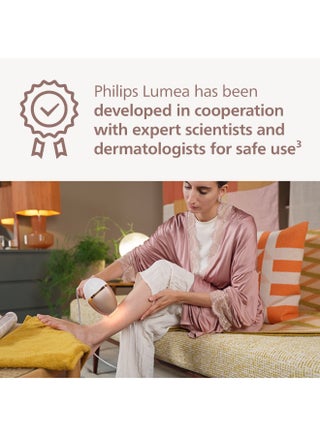 Philips Lumea 7000 Series، جهاز إزالة الشعر IPL، مستشعر SmartSkin، أداء مثبت سريريًا، ملحق واحد، الطراز BRI930/02 - view 5