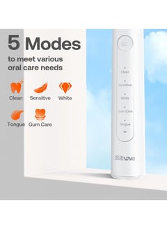Bitvae Bitvae R2 Rotating Electric Toothbrush for Adults with 8 Brush Heads, Travel Case, 5 Modes Rechargeable Power Toothbrush with Pressure Sensor, 3 Hours Fast Charge for 30 Days  - Image 5