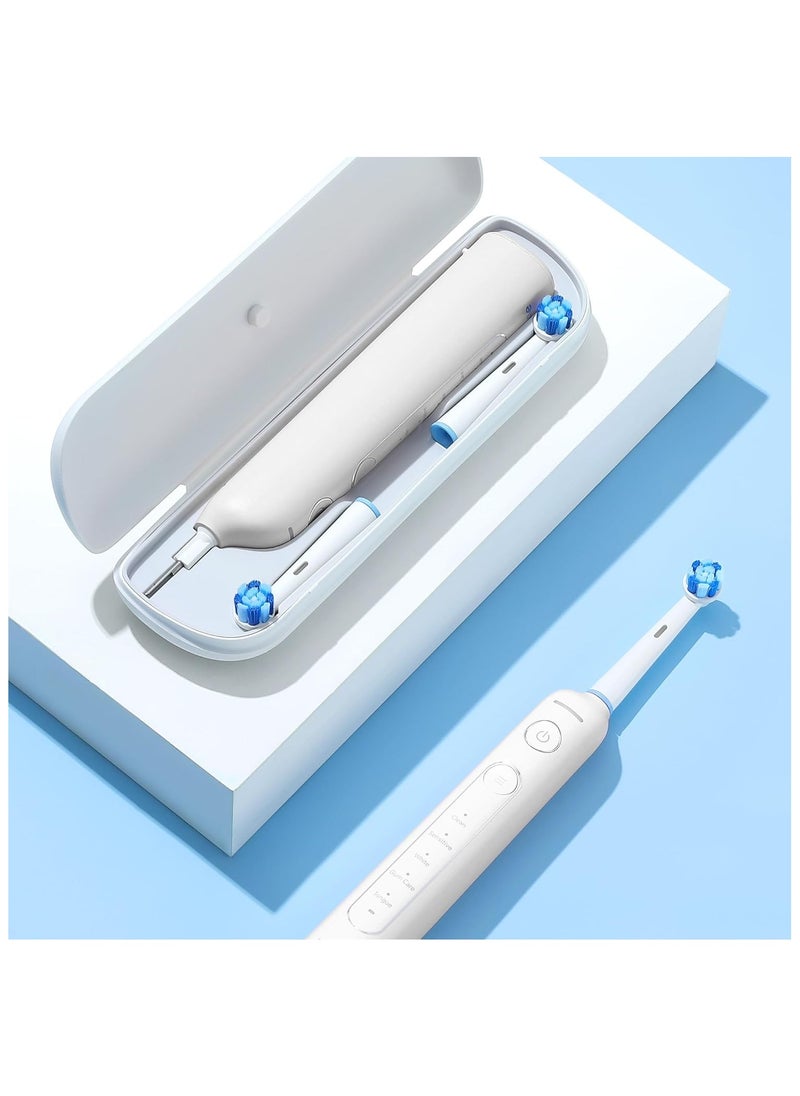 Bitvae R2 Rotating Electric Toothbrush for Adults with 8 Brush Heads, Travel Case, 5 Modes Rechargeable Power Toothbrush with Pressure Sensor, 3 Hours Fast Charge for 30 Days