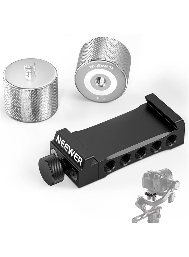 NEEWER Gimbal Counterweights and Clamp Kit, Compatible with DJI Ronin RS3 Pro/RS3/RS2/RSC2/ZHIYUN Crane 2S/3S/Weebill S/Moza Air 2/AirCross 2 for Balancing Long Lenses (GA001) - Image 1