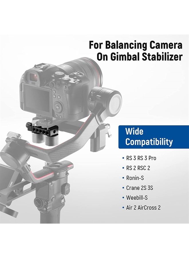 NEEWER Gimbal Counterweights and Clamp Kit, Compatible with DJI Ronin RS3 Pro/RS3/RS2/RSC2/ZHIYUN Crane 2S/3S/Weebill S/Moza Air 2/AirCross 2 for Balancing Long Lenses (GA001) - Image 3