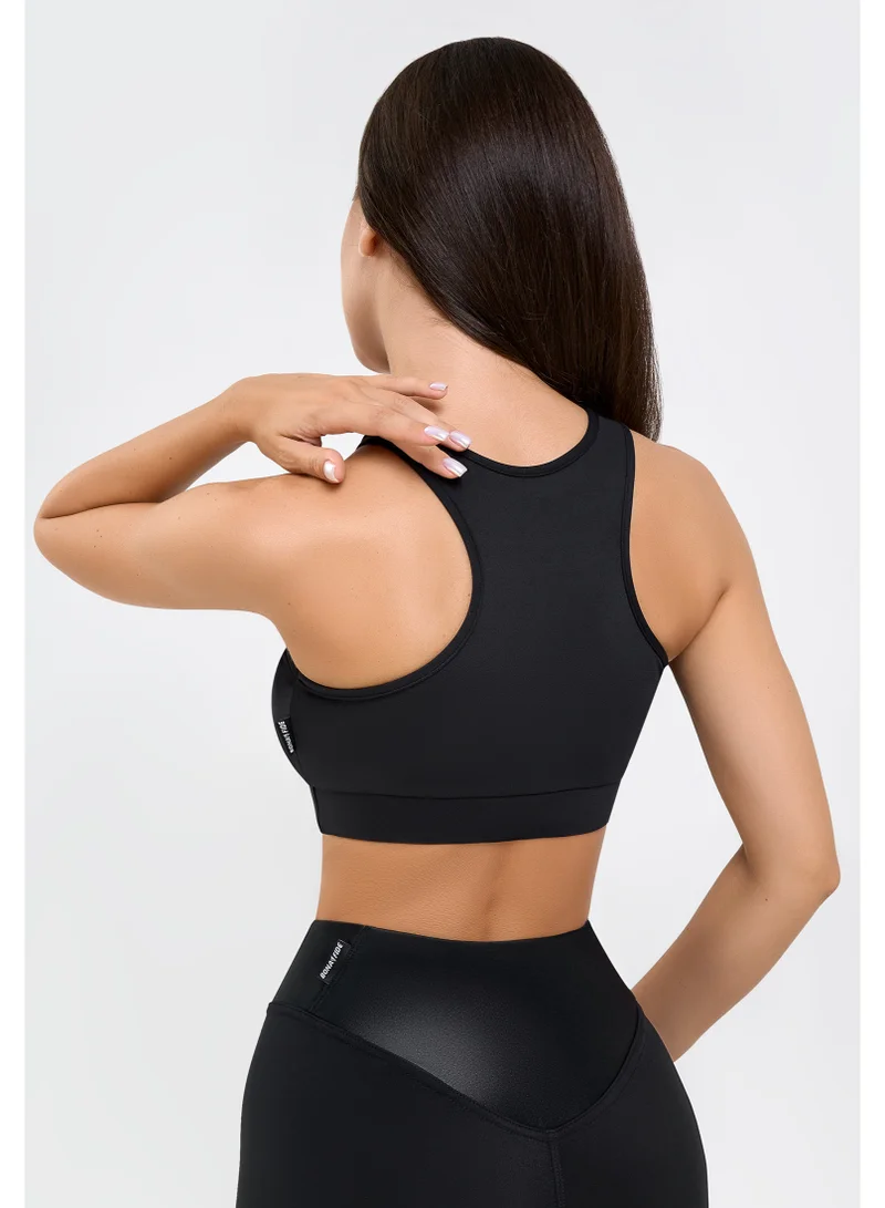Bona Fide Windy Top Black Bona Fide Sport Bras for Women - High Impact Sports Bras with High Support for Womens - Designed for Gym, Running and Fitness for Women | Best Price UAE