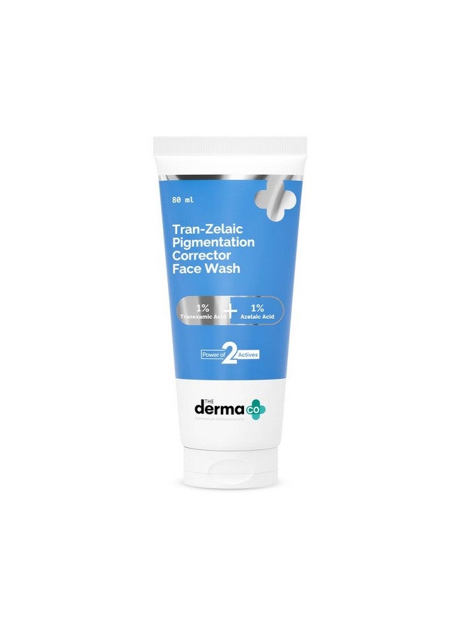 THE derma Co Tran-Zelaic Pigmentation Corrector Face Wash |With 1% Tranexamic Acid And 1% Azelaic Acid| Treats Hyperpigmentation And Unclogs Pores|All Skin Types |Power Of 2 Actives-80Ml - Image 1