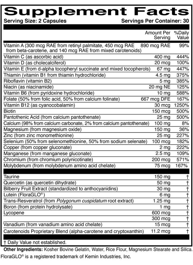 ScienceBased Health - Ocularessentials Whole Body Formula Specialized Eye & Body Multinutrient 30 Key Ingredients Rich In Antioxidants And Cell Protecting Nutrients 60 Capsules - Image 1