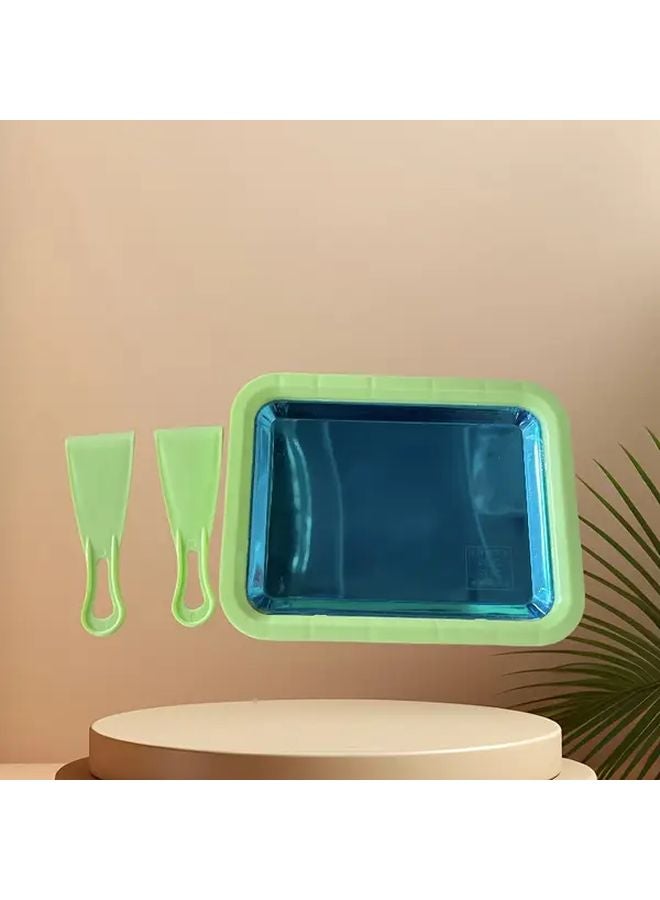 Green Manual Ice Cream Maker Machine Homemade Yogurt No Electricity Required Compact - Image 1