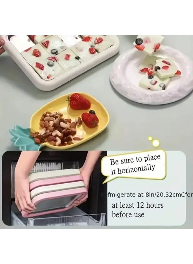 Green Manual Ice Cream Maker Machine Homemade Yogurt No Electricity Required Compact - Image 2