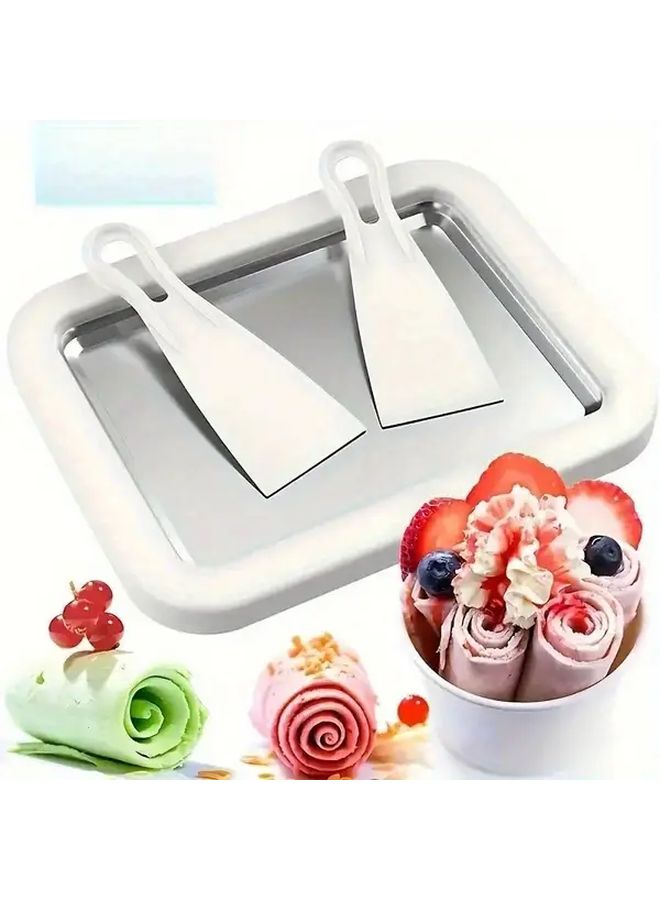 Green Manual Ice Cream Maker Machine Homemade Yogurt No Electricity Required Compact - Image 3