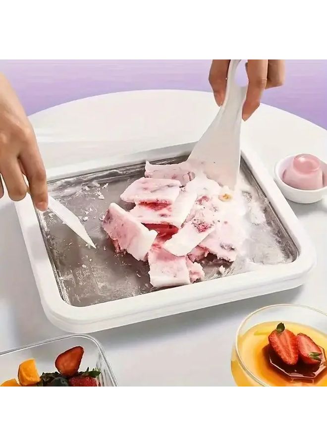 Green Manual Ice Cream Maker Machine Homemade Yogurt No Electricity Required Compact - Image 5