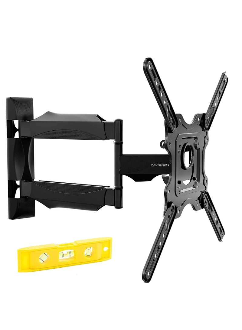 ELTRAZONE TV Wall Bracket Mount for 24-60 Inch Screens, VESA 100x100mm up to 400x400mm, Tilts Swivels & Extends for Flat & Curved TVs, Includes Spirit Level, Weight Capacity 36.2kg (HDTV-E) - Image 1