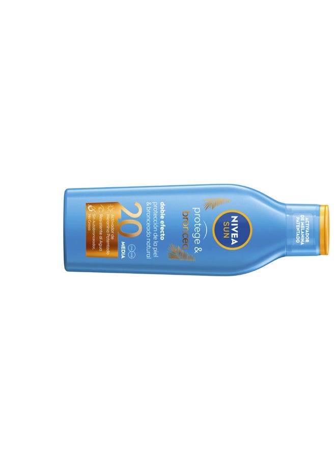 Nivea Sun Protect & Bronze Milk SPF20 200ml - Image 2