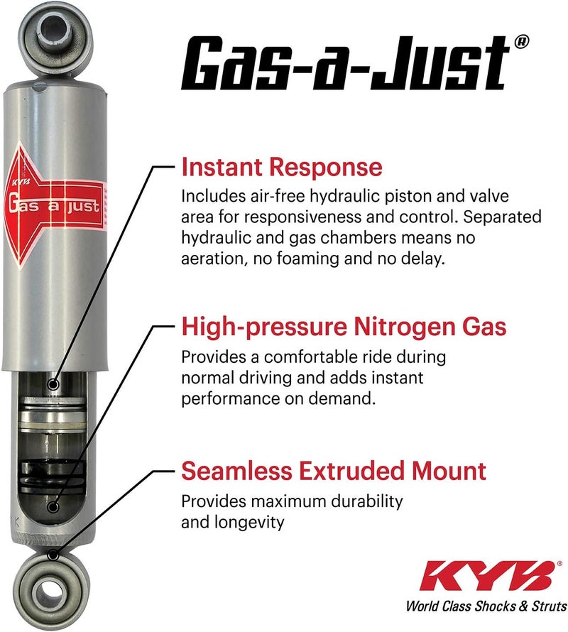 KYB KG3198 Gas-a-Just Monotube Shock Absorber - Silver - Image 5