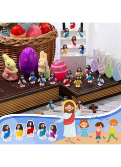 Bememo 200 Pcs Mini Jesus Figurines Bulk Easter Jesus Toys Christ Savior Jesus Doll Gifts Supplies Religious Party Favors For Sunday Easter Eggs Stuffers Baptism Gift (Multicolor)  - Image 5