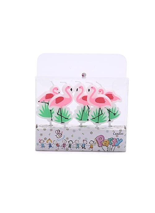 Funcart Funcart Pink Green Flamingo Cake Topper Candle5pcsPack  - Image 4
