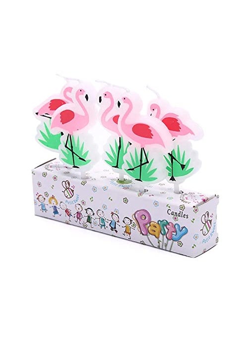 Funcart Funcart Pink Green Flamingo Cake Topper Candle5pcsPack  - Image 3