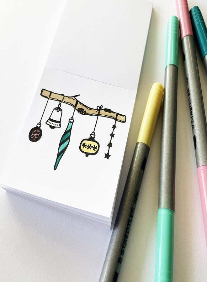 A Brighter Year Very Merry Mini Coloring Book, Holiday, Christmas, Gift, Stocking Stuffer, 50 Pages of Anxiety + Stress Relief [1 Pack] - Image 4
