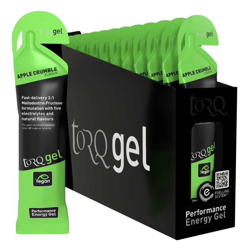 TORQ Running Gels with Electrolytes - 2:1 Maltodextrin: Fructose for Endurance Sports & Optimal Performance | Energy Gels for Running, Cycling & Marathons - 30g Carbs Per Gel | Apple Crumble 15 - Image 1