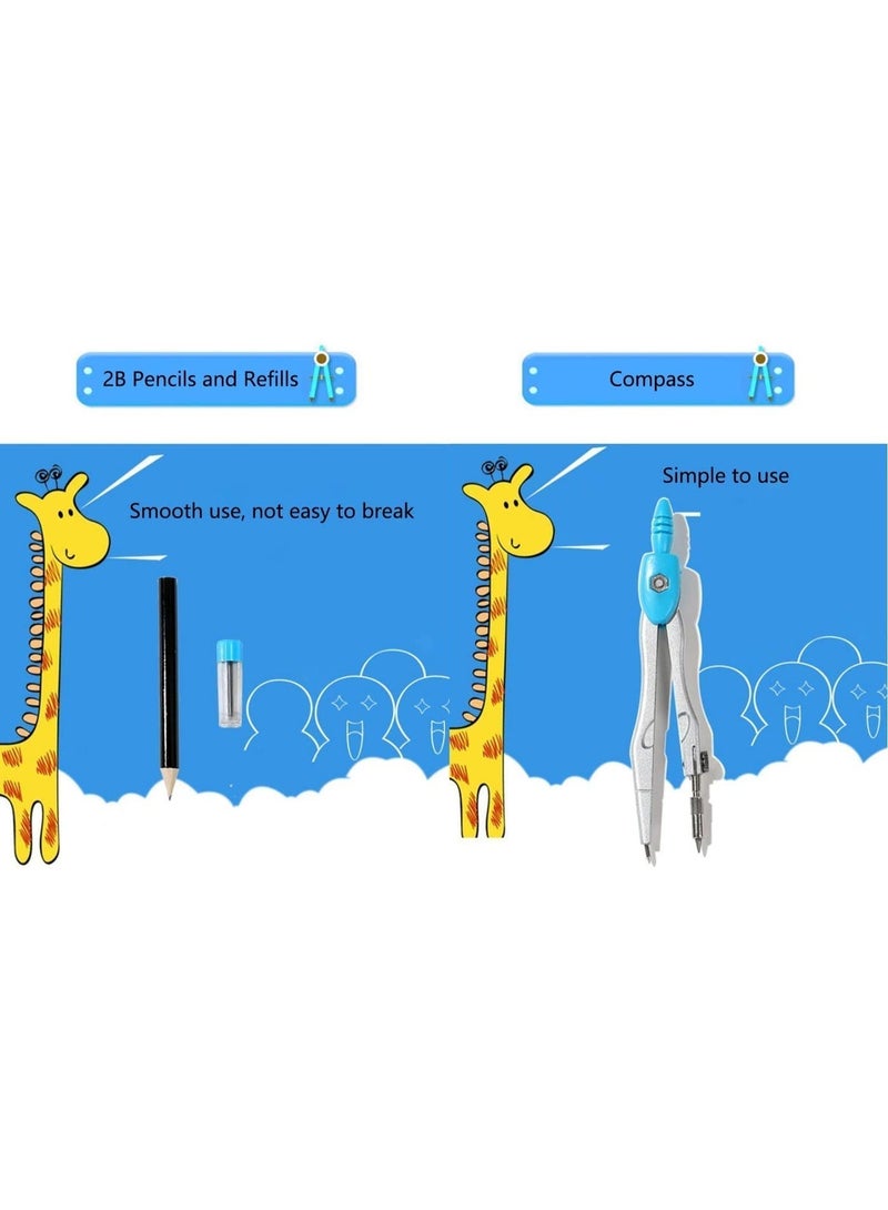 مجموعة من 10 مجموعات من الهندسة الرياضية ، والحاكم ، البوصلة مجموعات ، آمنة ودائمة ، مجهزة مربع الدفاع ، بما في ذلك الحاكم ، منقلة ، ممحاة ، البوصلة ، قلم رصاص ، الخ ، ومناسبة للمدارس ، اللوحة ( الأخضر ) - Image 5