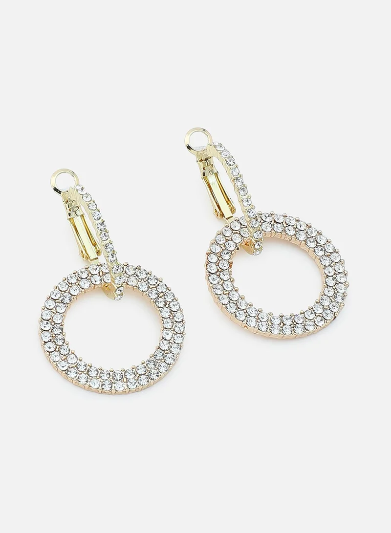 سوهي حلق هوب مطلي بالذهب مصمم الحفلات