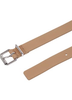 TOMMY JEANS Women's Debossed Logo Leather Belt - Leather, Beige  - Image 3