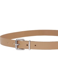 TOMMY JEANS Women's Debossed Logo Leather Belt - Leather, Beige  - Image 4