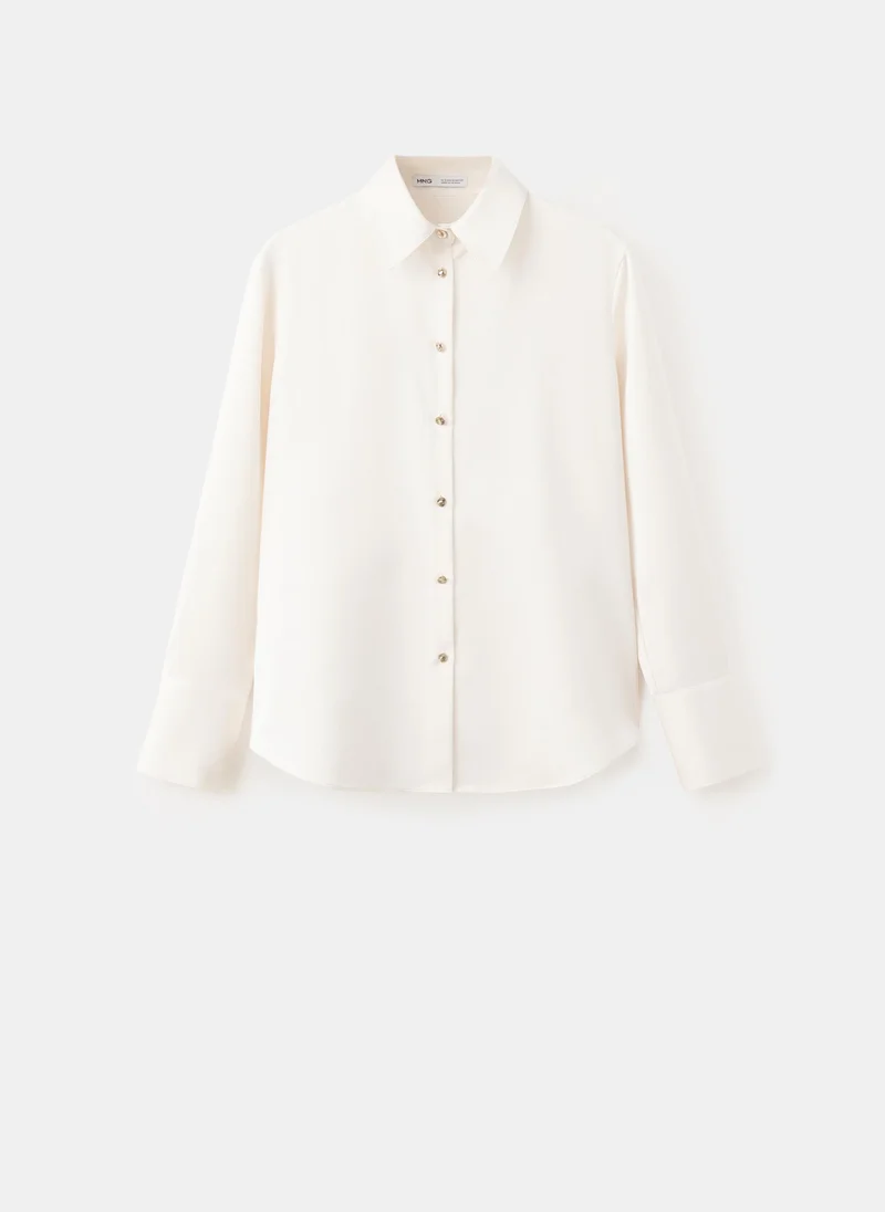 Mango 05-CRUDO Satin Finish Flowy Shirt for Women | Best Price UAE