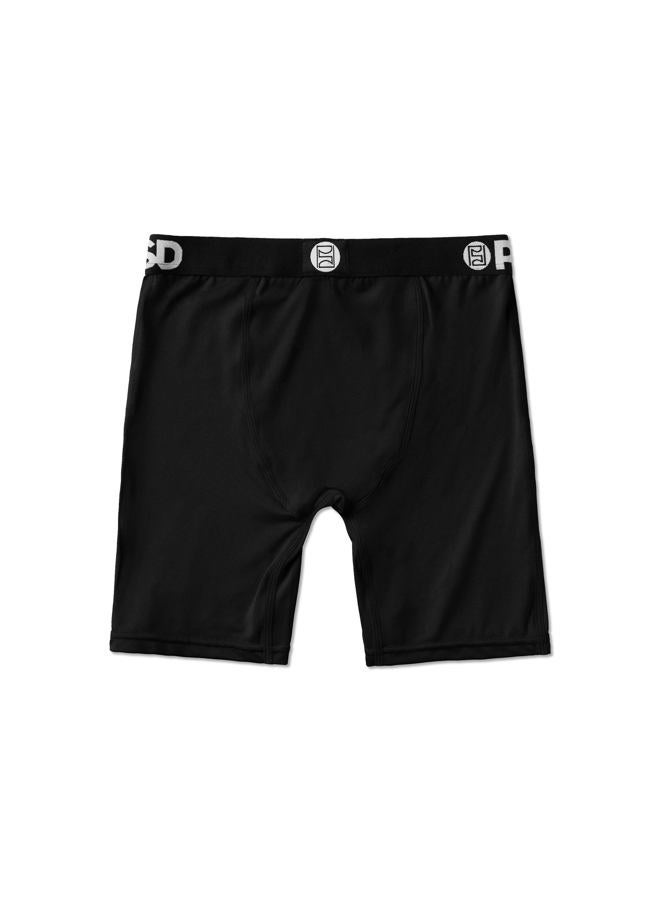 PSD Youth Boy's Basic Essentials Boxer Briefs - Breathable and Supportive Kids Underwear with Moisture-Wicking Fabric, Solids 3 Pack - Black, S - Image 2