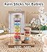Oneshow Rain Sticks for Kids Wooden Rainmaker Montessori Toys for Baby 36 Months Rain Stick Baby Rattle Sensory Development Toys with Calming Rain Sounds Gifts for 3 Year Old Toddler 77 37 - Image 4