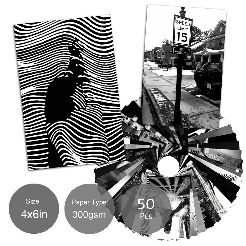 Yasowdkel Wall Collage Kit, Black & White Aesthetic Pictures, 50PCS 4x6 Inch Picture Collage Kit for Wall Aesthetic, Teen Girls Bedroom Decor, Dorm Wall Decor, Photo Collection ,Cute Wall Decor for Teen 1 - Image 4