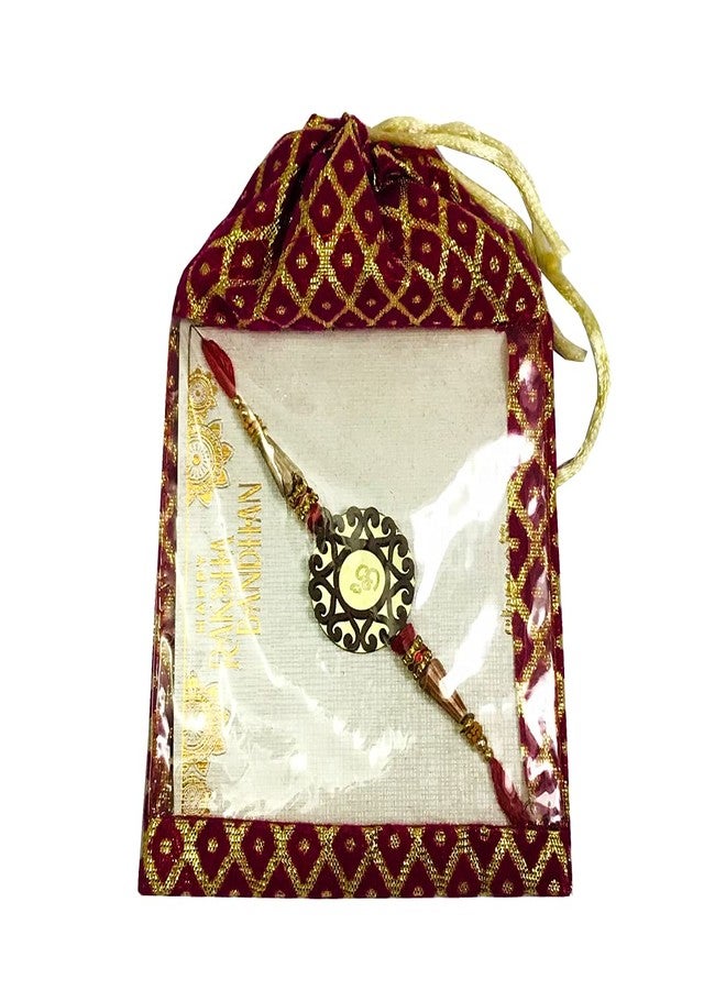 Evisha 2 Pcs Wood Carving Potli Packing Rakhi For Brother | Rakhi Combo Wood-2-4 | rakhi || rakhi set || rakhi for brother || rakhi for brother and bhabhi || rakhi combo || bhaiya bhabhi rakhi || rakhi gifts - Image 5