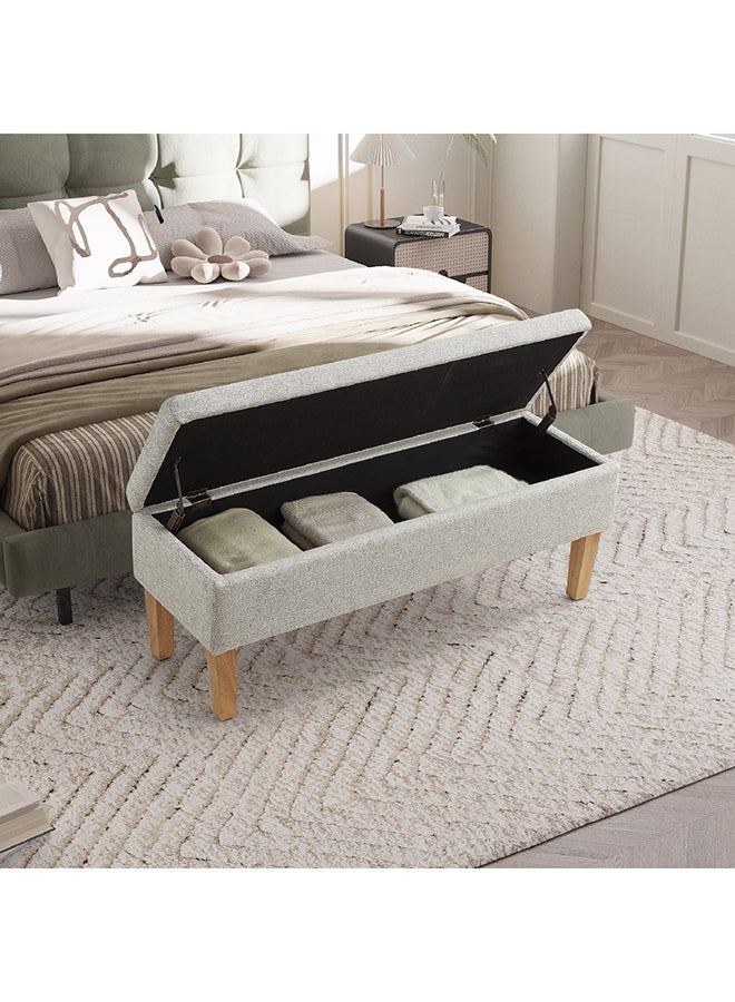 Home Box Carol Fabric Bench with Storage 40.5 x 45.5 x 117 cm - Image 2