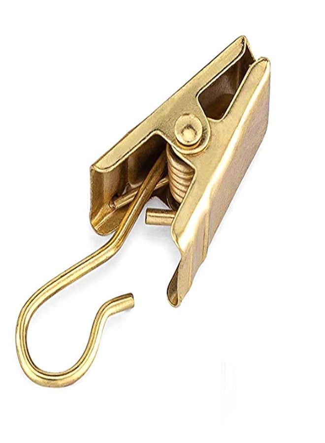 ERDANER 50Pcs Electroplating Curtain Clips with Hooks Wide Flat,Art Craft Display,Curtain Clips,for Home Decoration, Outdoor Party Hanging Wire Holder Art Craft Display(Rose Gold - Image 1