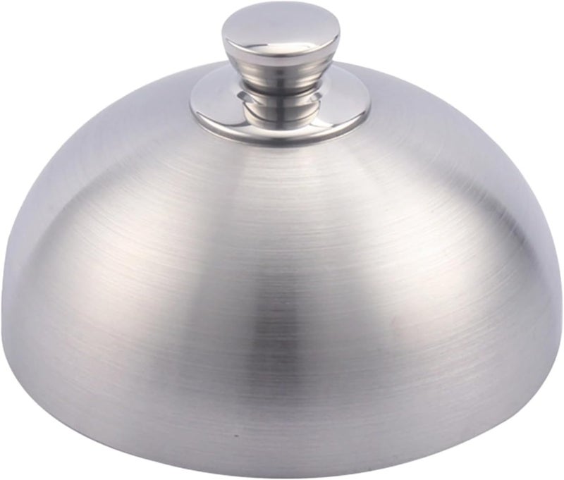 Stainless Steel Lid For Griddle, 8 In / 20 Cm Round Melting Dome, Teppanyaki Cover, Oil Splash Guard, Cheese Steaming, Easy Clean Kitchen Accessory, Long-Lasting Cookware - Image 1