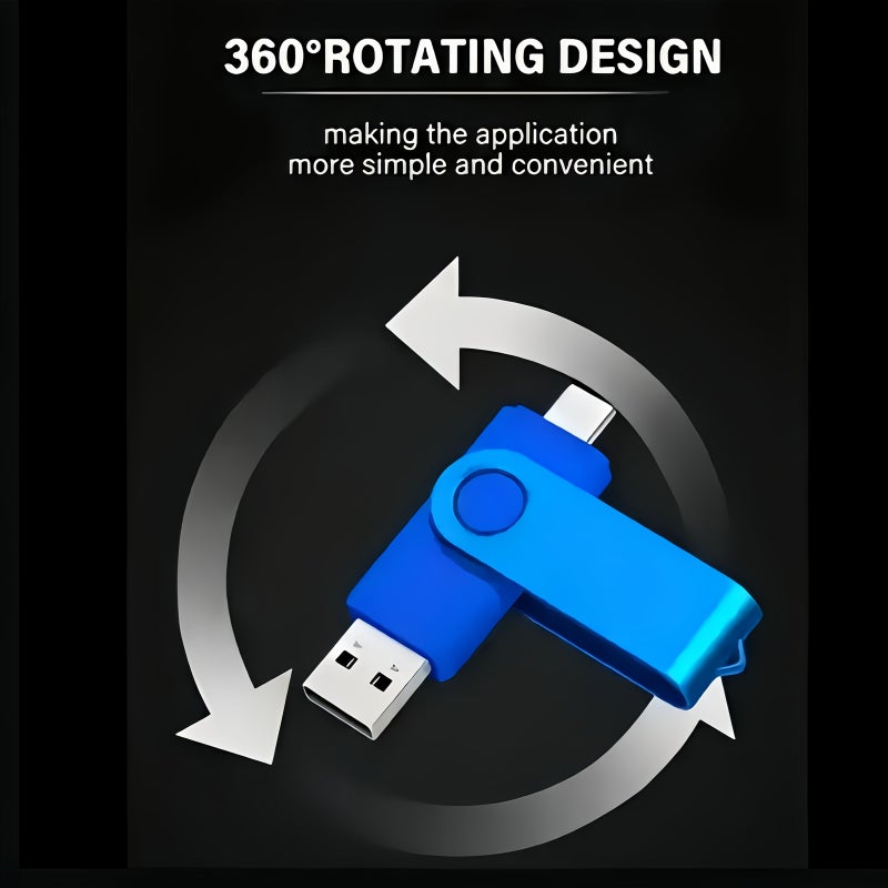2026 New Type C High Speed USB Flash Drive OTG Pen Drive Purple 128MB Actual Capacity For Laptop Desktop Expansion Data Photo Video Music Storage Business Gift Smartphone Storage Fashionable Design - Image 3
