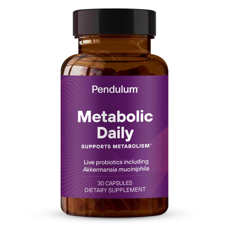 Pendulum Pendulum Metabolic Daily MultiStrain Probiotic with Akkermansia Muciniphila to Support Metabolism and Sustain Energy Levels for Women and Men 30 Capsules 1 Pack