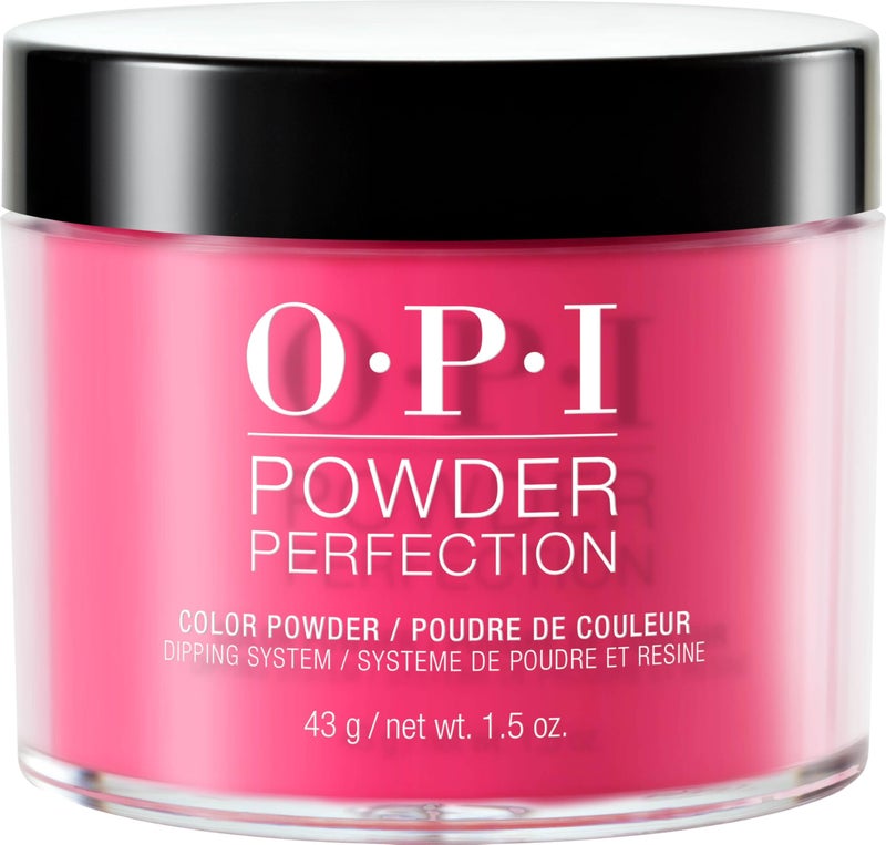 OPI Powder Perfection Strawberry Margarita | Opaque Bright Pink CrÃ¨me Nail Dipping Powder | Acrylic Alternative