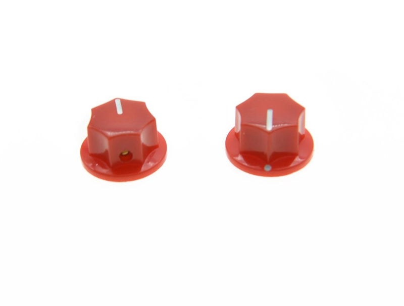 KAISH 10pcs Red Mini MXR Style Skirted AMP Knob Brass Insert Effect Pedal Knobs - Image 2