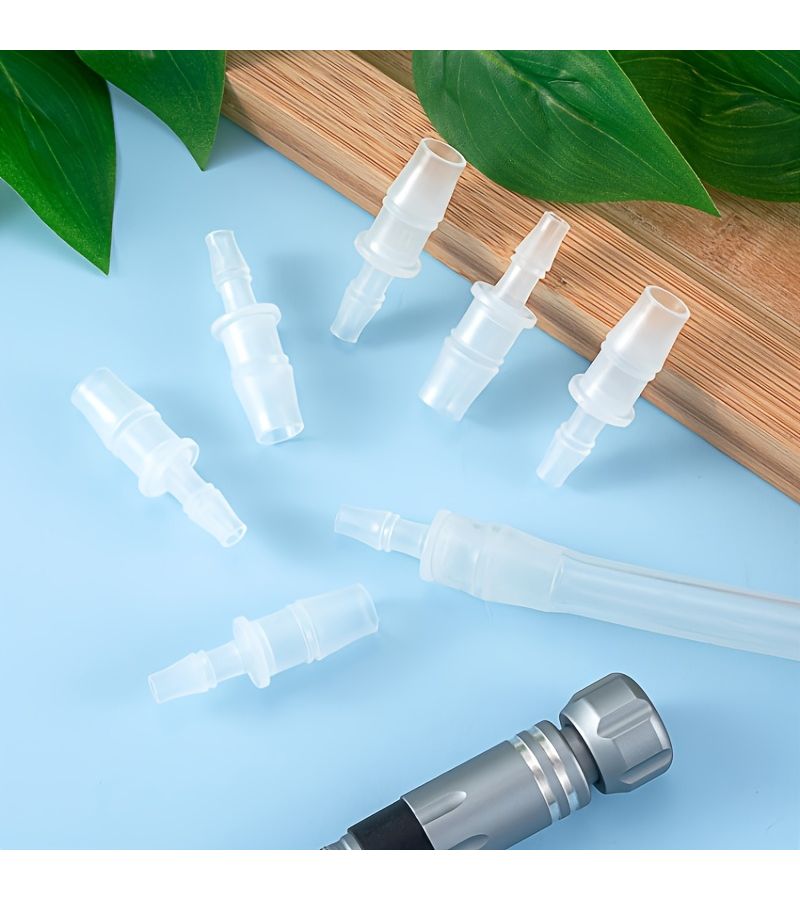 6Pcs Heavy Duty Leak Proof Blanc Barb Pipe Reducers Threaded Connections With Barb Ends For Boats Aquariums Plumbing Pneumatic Systems Compatible With NPT And G Threads Durable Plumbing Adapters For Marine Lab DIY Projects - Image 2